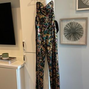 Stunning Dress the Population sequin jumpsuit. Sz 6